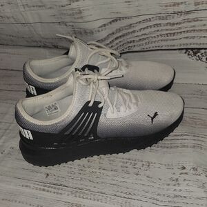 Puma Black and White Sneakers with Cushioned Sole